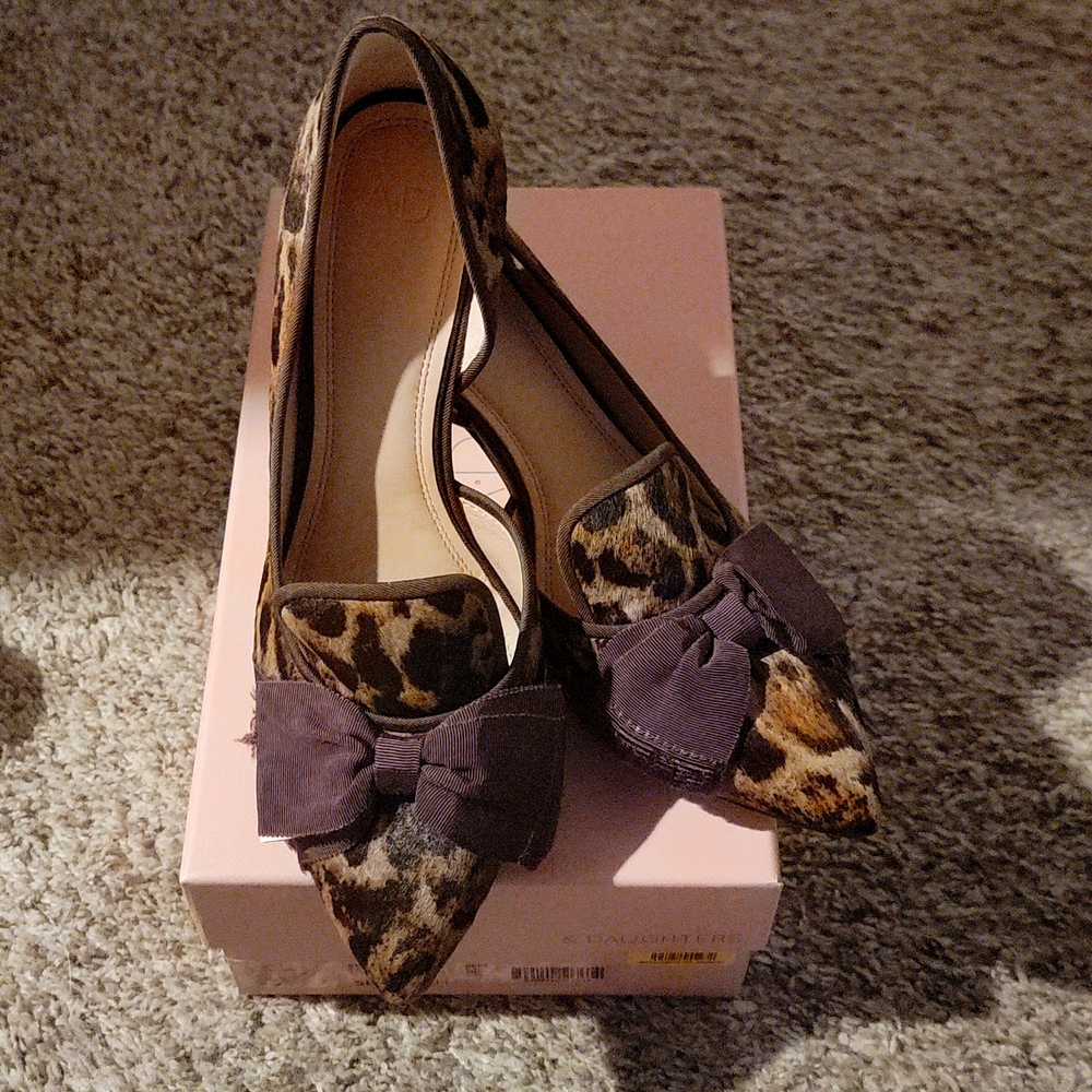 A D & Daughters Leopard mini heels